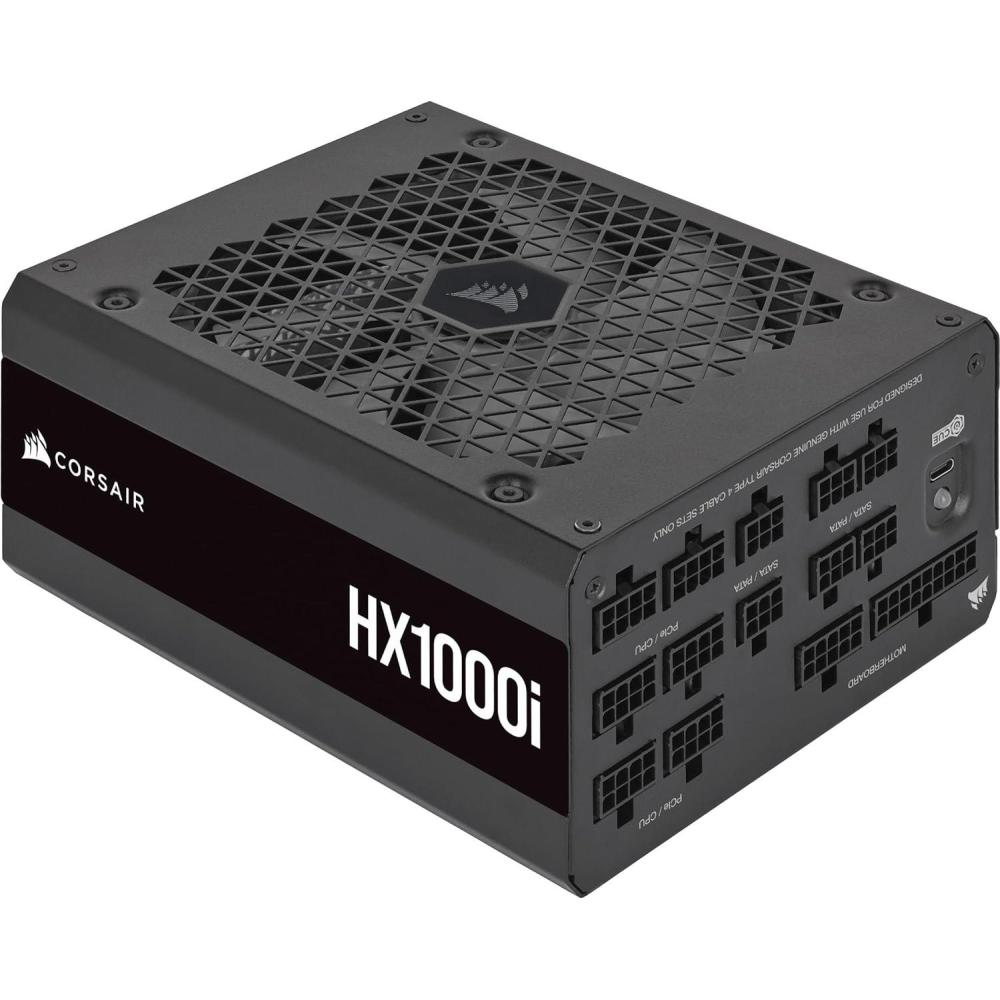 imageCORSAIR HX1200i Fully Modular UltraLow Noise ATX Power Supply  ATX 31 ampamp PCIe 51 Compliant  Fluid Dynamic Bearing Fan  CORSAIR iCUE Software Compatible  80 Plus Platinum Efficiency  Black1000 Watts