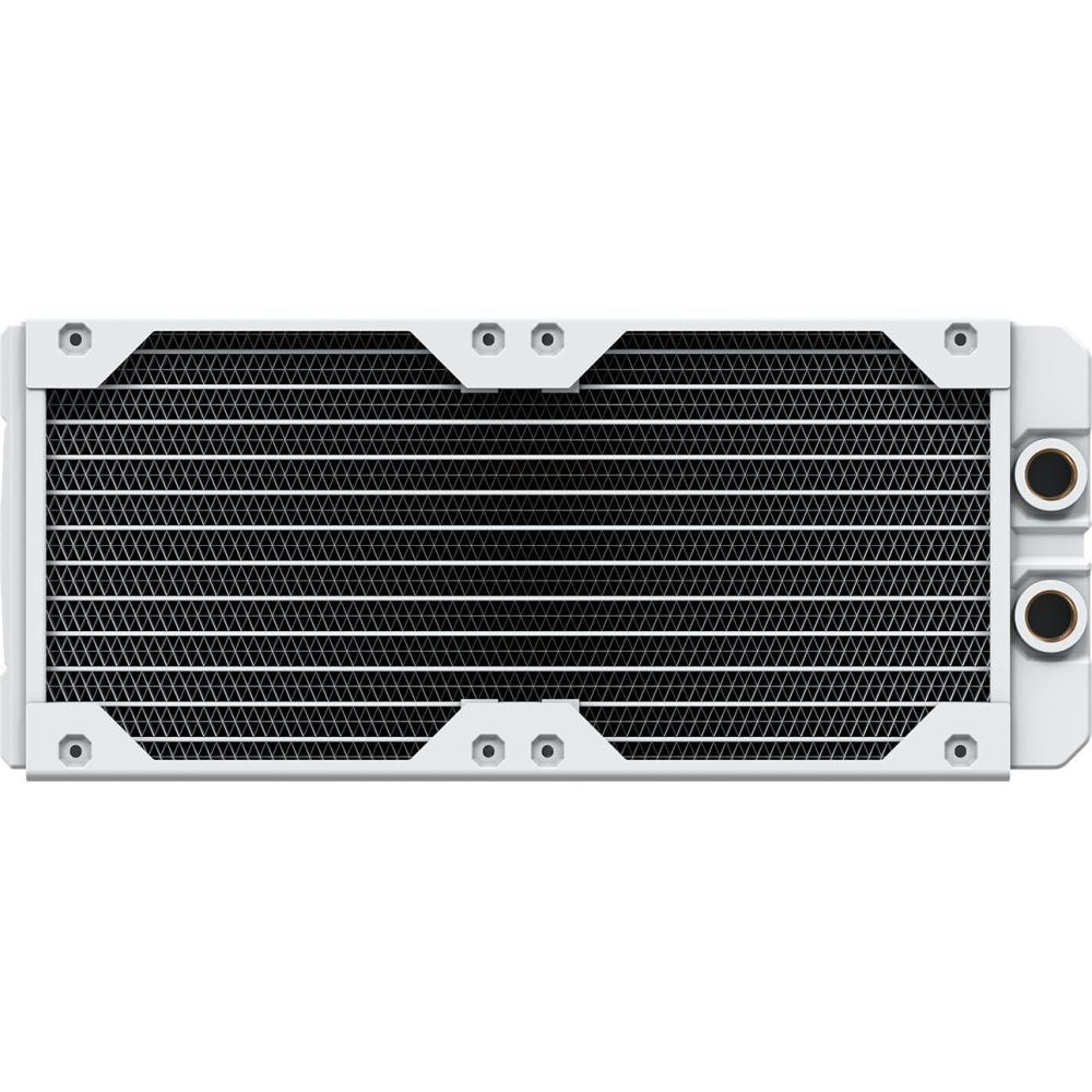imageCORSAIR Hydro X Series XR5 420mm V2 Custom Cooling Radiator  Compatible with iCUE Link Fans 3x140mm Fan Mounts Screw Protection Plates G14 Threads  BlackWhite