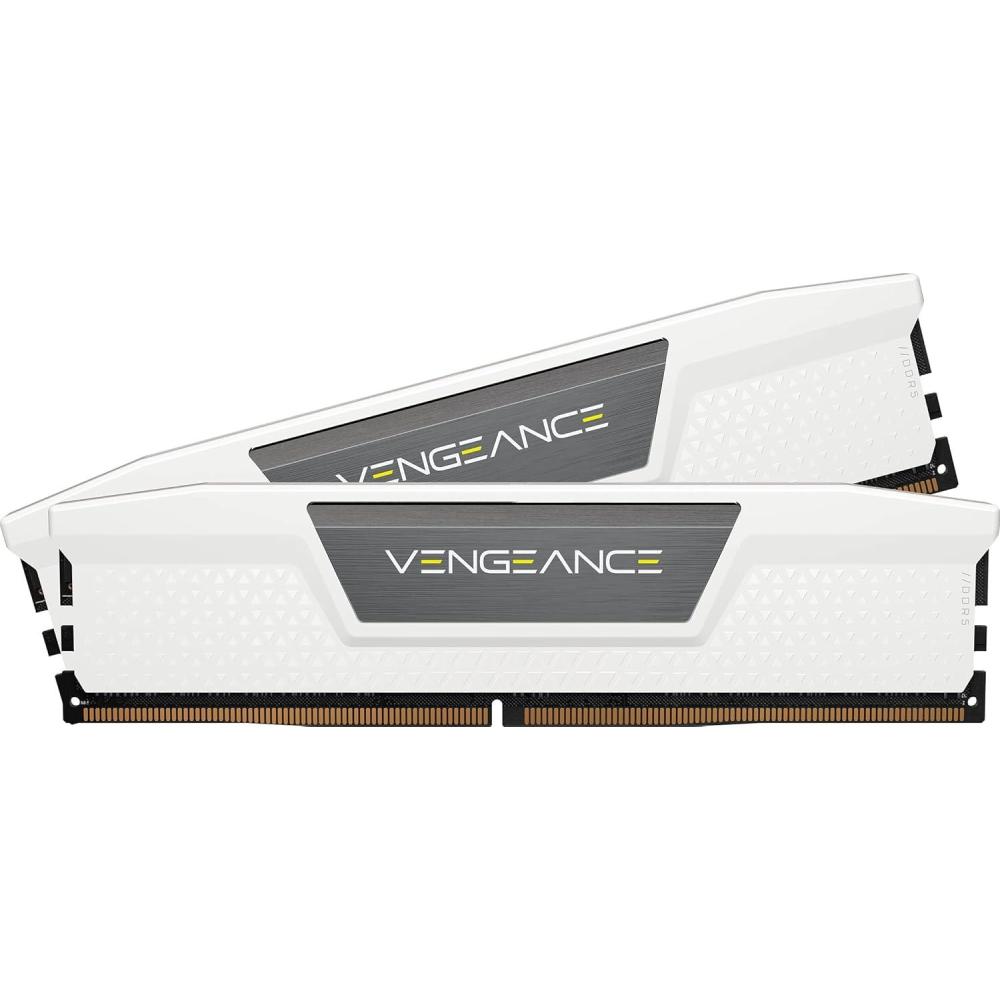 imageCORSAIR Vengeance DDR5 RAM 32GB 2x16GB 6400MHz CL364848104 135V AMD Expo Intel XMP 30 Desktop Computer Memory  White CMK32GX5M2B6400Z36W