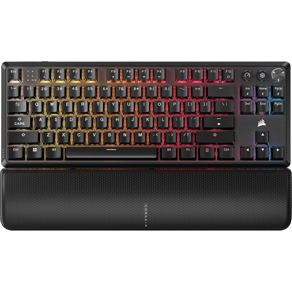 imageCorsair K70 CORE TKL Wireless RGB Tenkeyless Mechanical Gaming Keyboard  PreLubed MLX Red v2 Linear Switches SOCD ABS DoubleShot Keycaps Sound Dampening 1000Hz Polling QWERTY NA  BlackWireless