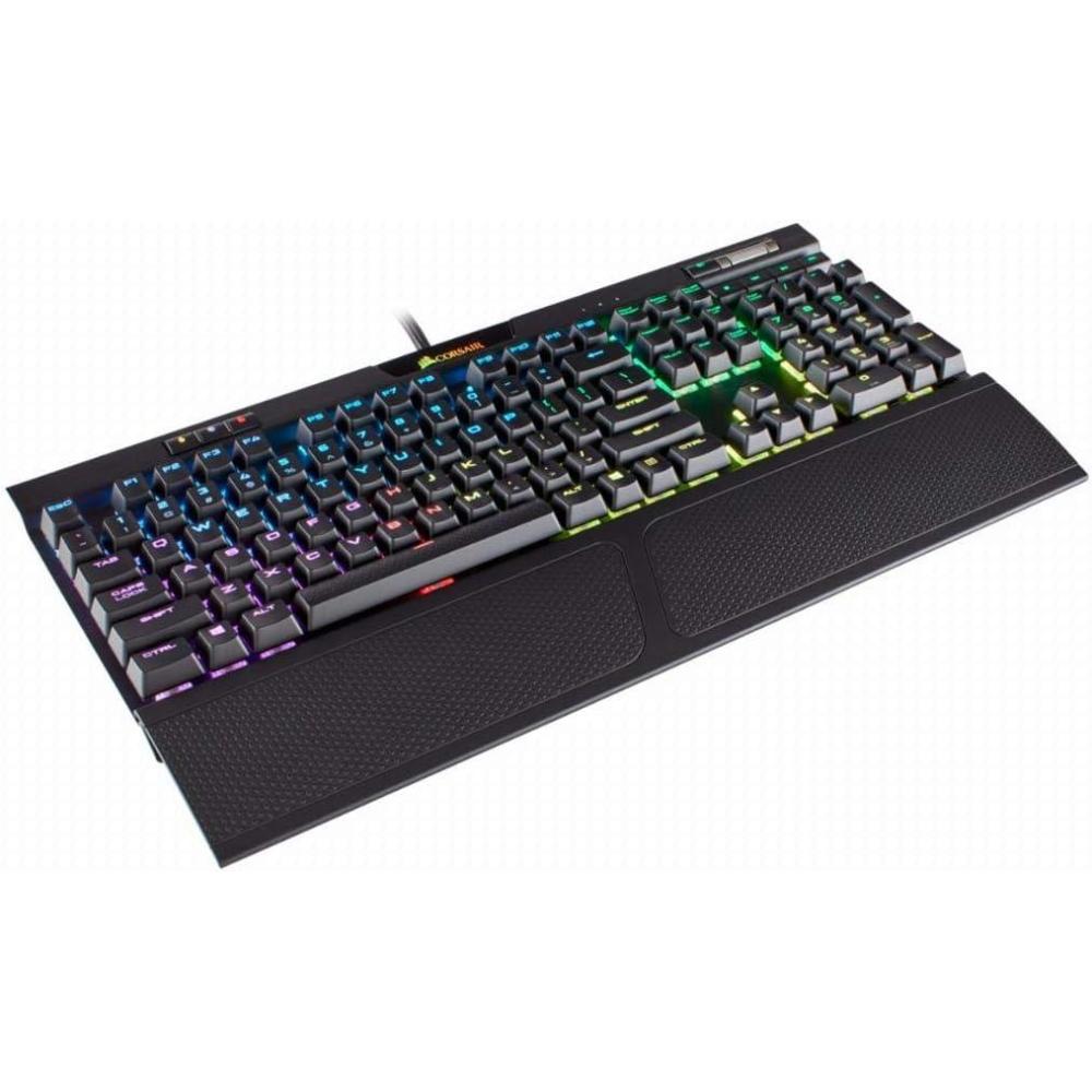 imageCorsair K70 RGB PRO Mechanical Wired Gaming Keyboard  Cherry MX Brown Tactile Switches  8000hz HyperPolling  PBT DoubleShot Keycaps  iCUE Compatible  PC Mac Xbox  QWERTY NA  BlackCherry Silent Quiet