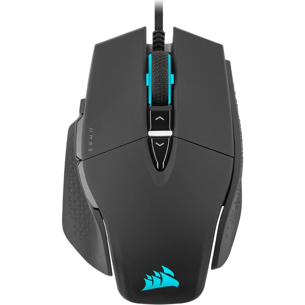 imageCorsair M65 RGB Ultra Wireless Tunable FPS Wireless Gaming Mouse  Sub1ms Slipstream Wireless Technology 26000 DPI Optical Sensor Up to 120 Hours of Battery Life 8 Programmable Buttons  WhiteBlack