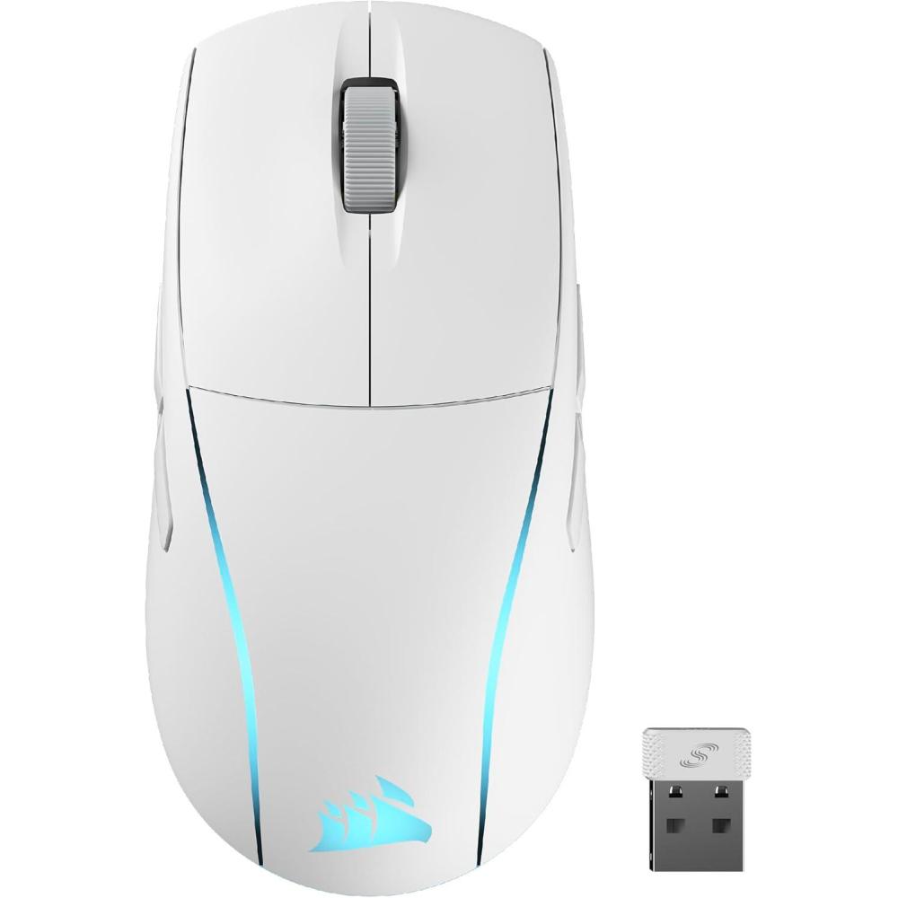 imageCorsair M75 Wireless RGB Lightweight FPS Gaming Mouse  26000 DPI  Swappable Side Buttons  iCUE Compatible  PC  WhiteWhite