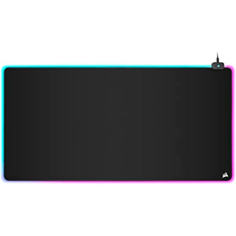 imageCorsair MM700 RGB Extended 3XL Cloth Gaming Mouse PadDesk Mat  Massive 1220mm x 610mm 48 x 24 Cloth Surface 360 ThreeZone RGB Lighting Two USB Ports  Black24L x 48W inches