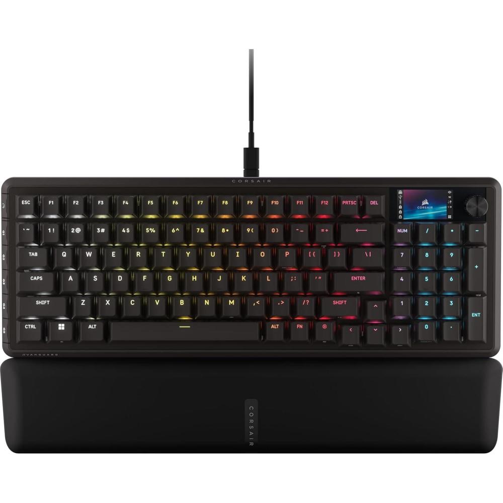 imageCorsair Vanguard PRO 96 Wired Hall Effect Magnetic Mechanical Gaming Keyboard  96 Layout MGX Hyperdrive Switches 8000Hz Polling Rapid Trigger Virtual Stream Deck SOCD Flashtap QWERTY US