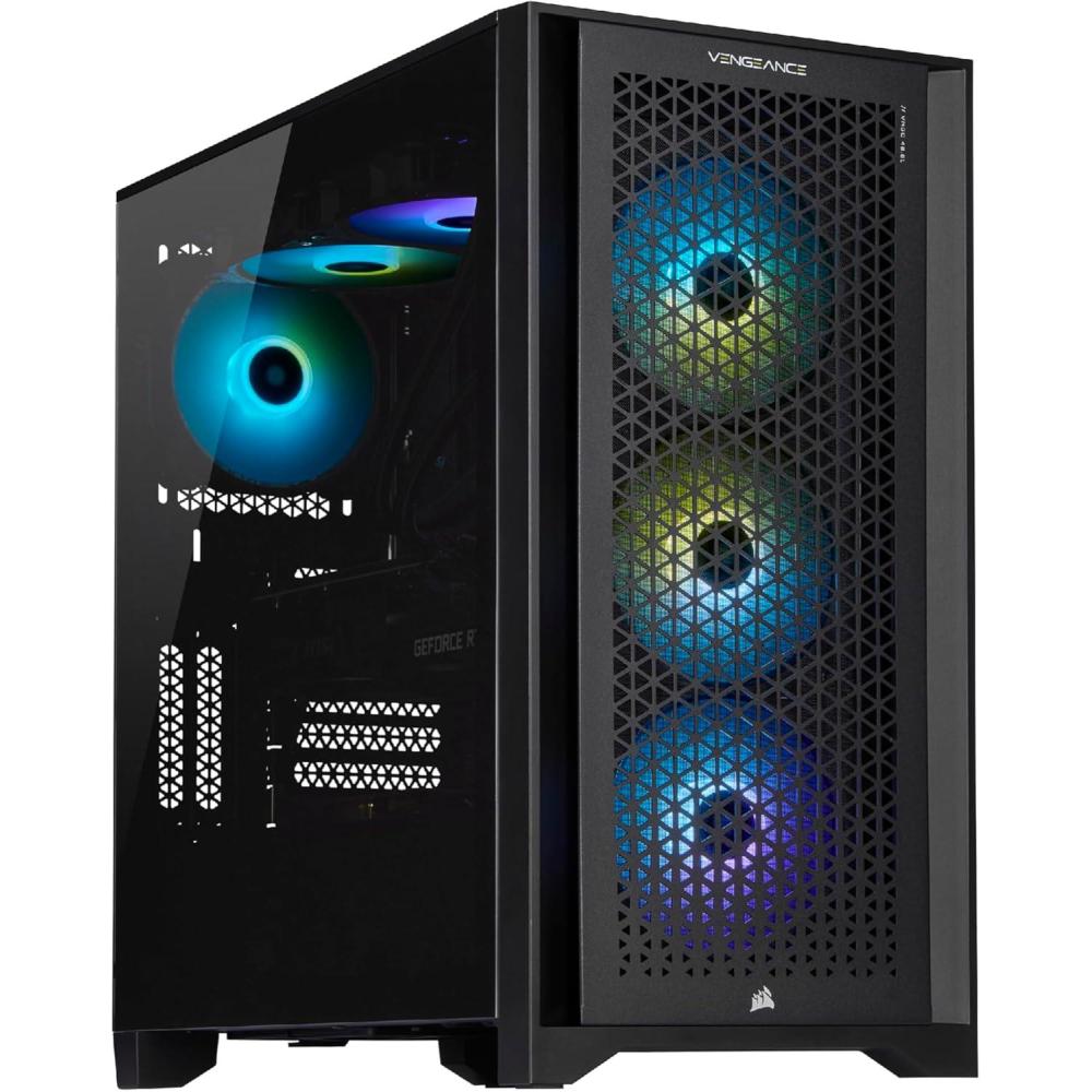 imageCorsair Vengeance a7400 Series Gaming PC  Liquid Cooled AMD Ryzen 5 9600X CPU  NVIDIA GeForce RTX 4060 GPU  32GB Vengeance RGB DDR5 Memory  1TB M2 SSD  BlackRyzen 9 7900X  4090