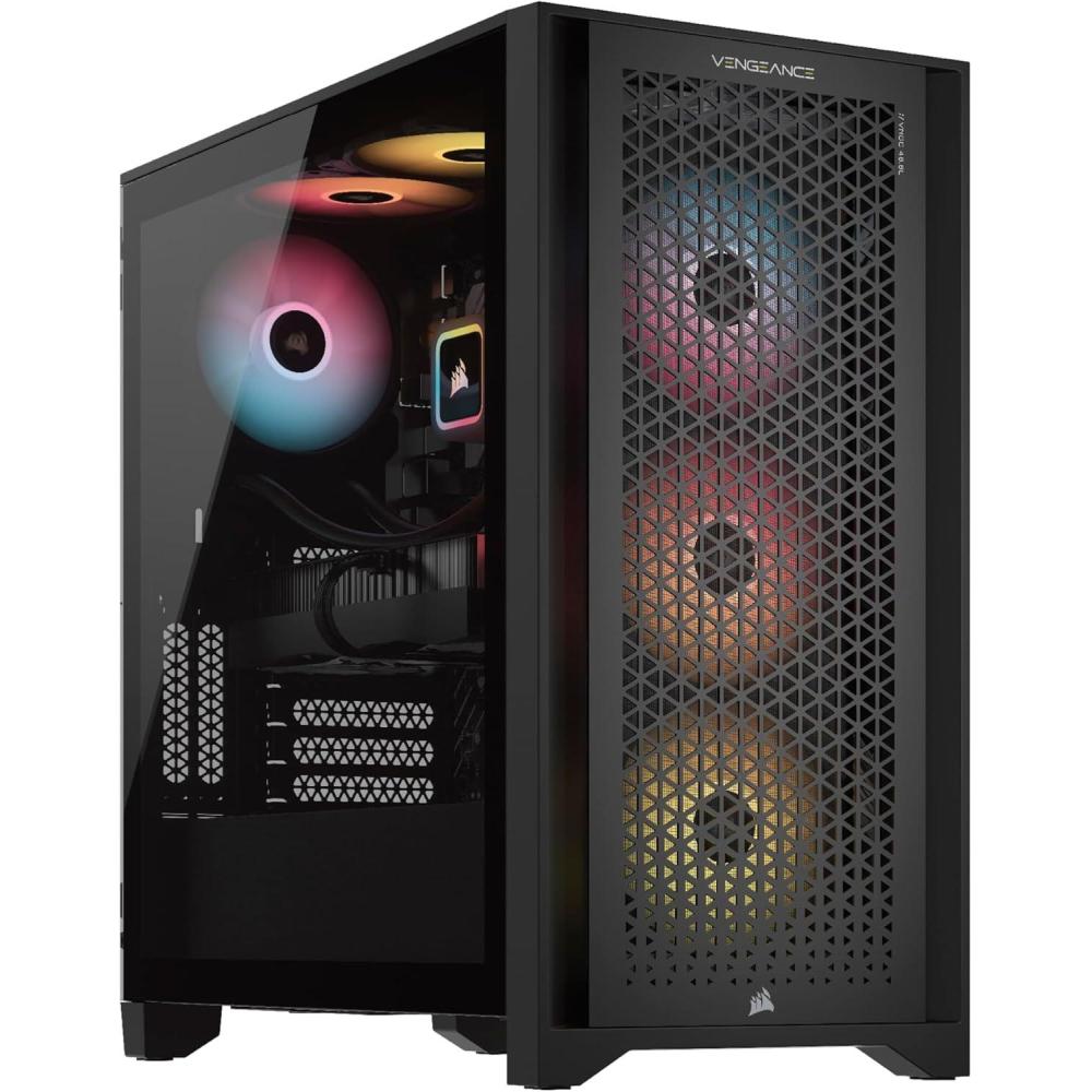 imageCorsair Vengeance a7400 Series Gaming PC  Liquid Cooled AMD Ryzen 5 9600X CPU  NVIDIA GeForce RTX 4060 GPU  32GB Vengeance RGB DDR5 Memory  1TB M2 SSD  BlackRyzen 5 9600X  4060Ti
