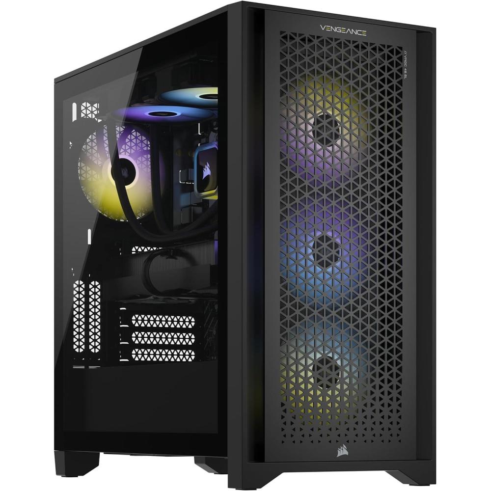 imageCorsair Vengeance a7400 Series Gaming PC  Liquid Cooled AMD Ryzen 5 9600X CPU  NVIDIA GeForce RTX 4060 GPU  32GB Vengeance RGB DDR5 Memory  1TB M2 SSD  Blacki5 13600K  3060
