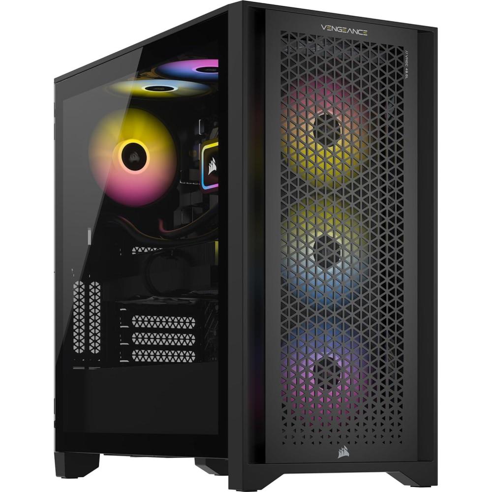 imageCorsair Vengeance a7400 Series Gaming PC  Liquid Cooled AMD Ryzen 5 9600X CPU  NVIDIA GeForce RTX 4060 GPU  32GB Vengeance RGB DDR5 Memory  1TB M2 SSD  Blacki5 13600KF  4060Ti