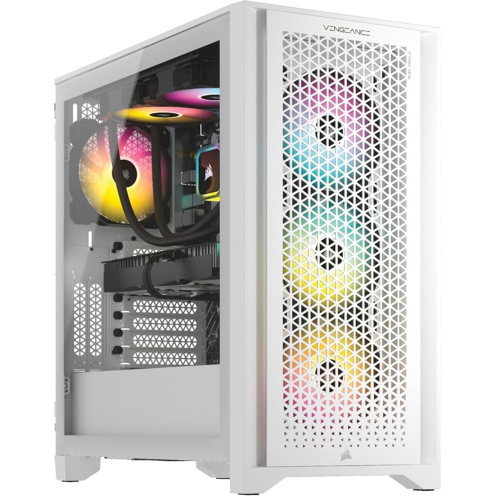 imageCorsair Vengeance a7500 Gaming PC  Liquid Cooled AMD Ryzen 5 9600X CPU  NVIDIA GeForce RTX 4060 Ti GPU  32GB Vengeance RGB DDR5 Memory  1TB M2 SSD  BlackWhite