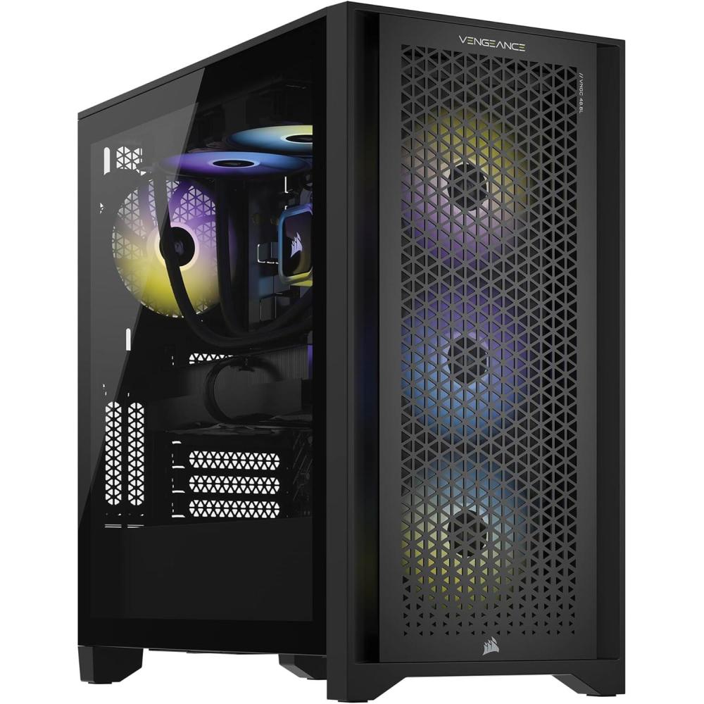 imageCorsair Vengeance i7500 Series Gaming PC  Liquid Cooled Intel Core i5 14600KF CPU  NVIDIA GeForce RTX 4070 Super GPU  32GB Vengeance RGB DDR5 Memory  1TB M2 SSD  Black
