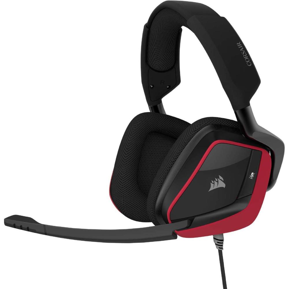 imageCorsair Void RGB Elite Wireless Gaming Headset  71 Surround Sound  OmniDirectional Microphone  Microfiber Mesh Earpads  Up to 40ft Range  iCUE Compatible  PC Mac PS5 PS4  WhiteRed