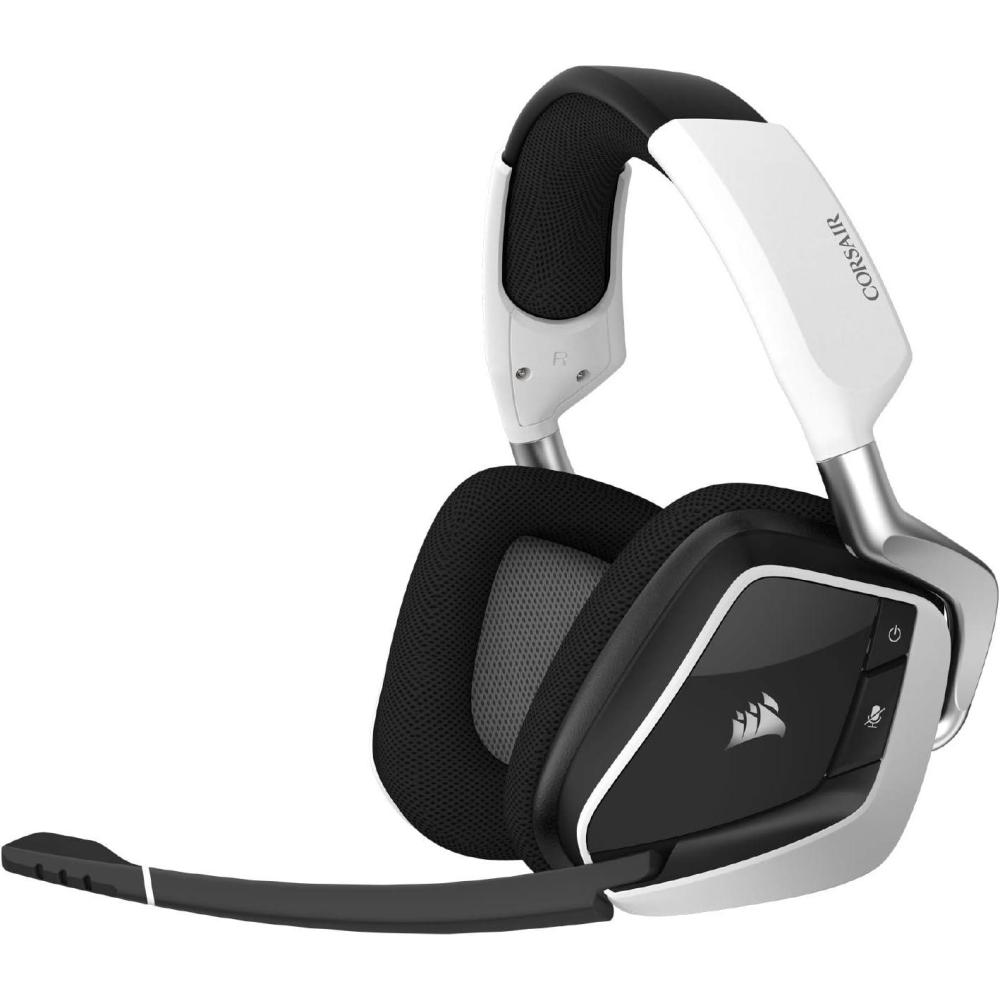 imageCorsair Void RGB Elite Wireless Gaming Headset  71 Surround Sound  OmniDirectional Microphone  Microfiber Mesh Earpads  Up to 40ft Range  iCUE Compatible  PC Mac PS5 PS4  WhiteWhite