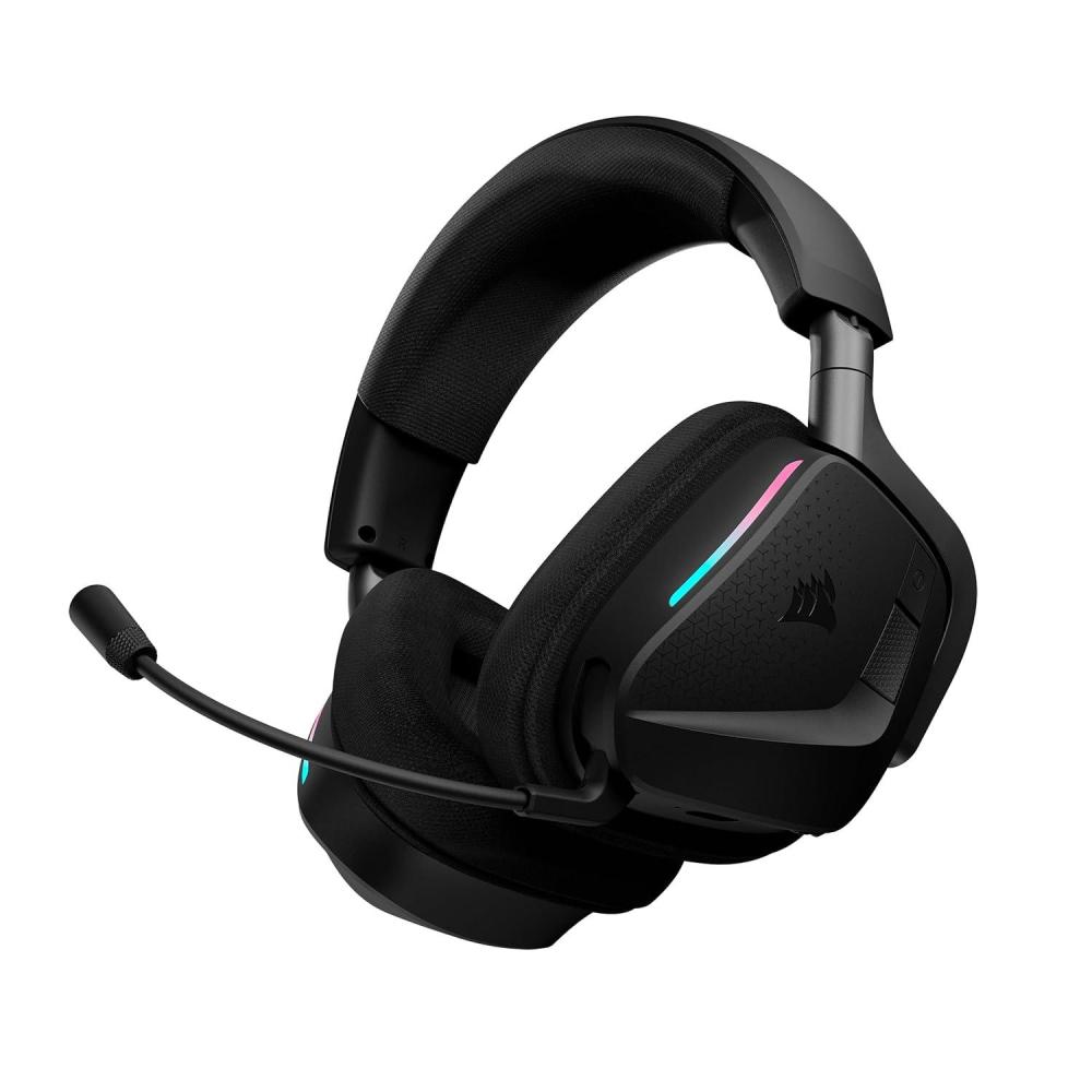 imageCorsair Void v2 MAX Wireless Gaming Headset for PC PS5 PS4 Switch Mobile  Simultaneous 24GHzBluetooth Dolby Atmos Sonarworks SoundID 70Hr Battery Fast Charging Clear Microphone  Carbon