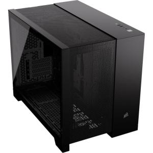 CORSAIR 2500D Airflow mATX PC Case – No Fans Included – Dual-Chamber Design – Wide Cooling Flexibility – Reverse Connection Motherboard Compatible – Black