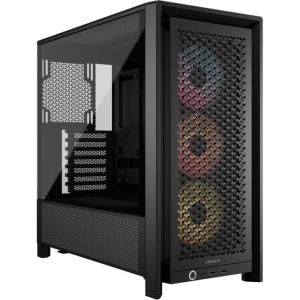 CORSAIR 4000D RS ARGB Frame Modular Mid-Tower ATX PC Case – High Airflow, 3X Pre-Installed RS ARGB Fans, InfiniRail Fan Mounting System, ASUS BTF, MSI Project Zero, Gigabyte Project Stealth – White(Black)