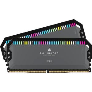 CORSAIR Dominator Platinum RGB DDR5 64GB (2x32GB) DDR5 6000MHz CL30 AMD Expo Intel XMP iCUE Compatible Computer Memory – Gray (CMT64GX5M2B6000Z30)(64GB (2x32GB))