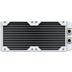 CORSAIR Hydro X Series XR5 420mm V2 Custom Cooling Radiator – Compatible with iCUE Link Fans, 3x140mm Fan Mounts, Screw Protection Plates, G1/4” Threads – Black(White)