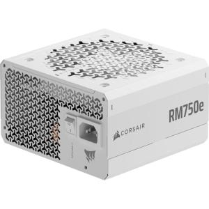 CORSAIR RM750e ATX 3.1 PCIe 5.1 Ready Fully Modular 750W Power Supply – 12V-2×6 Cable Included, Cybenetics Gold Efficiency, 105°C-Rated Capacitors, Modern Standby Mode – White(White)