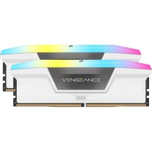 CORSAIR VENGEANCE RGB DDR5 RAM 32GB (2x16GB) 6000MHz CL30-36-36-76 1.40V AMD EXPO Intel XMP Desktop Computer Memory – Gray (CMH32GX5M2B6000Z30K)(White)