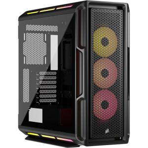 CORSAIR iCUE Link 5000T LX RGB Mid-Tower ATX PC Case – 3X Pre-Installed LX120 RGB Fans, Integrated Aurora RGB Light Strips, Spacious Interior, iCUE Link System Hub Included – White(Black)