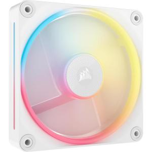 CORSAIR iCUE Link LX120-R RGB 120mm PWM Reverse Fans – Triple Fan Kit – Low-Noise, Magnetic Dome Bearing, Dual Light Loops, CORSAIR QuikTurn Screws, Zero RPM Mode – Black(White)