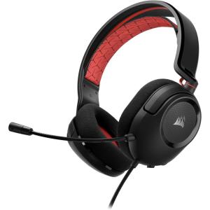 Corsair HS35 v2 Multiplatform Wired Gaming Headset – Flexible Omni-Directional Microphone – Universal 3.5mm Connection – PC, Mac, PS5, PS4, Xbox, Nintendo Switch, Mobile – Red(Red)