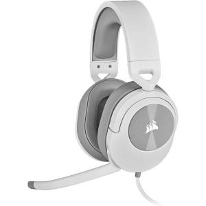 Corsair HS55 Surround v2 Multiplatform Gaming Headset – Dolby Atmos – Lightweight – Memory-Foam Leatherette – Omni-Directional Microphone – PC, Mac, PS5/PS4, Xbox Series X|S, Switch, Mobile – White