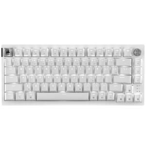 Corsair K65 Plus Wireless 75% RGB Hot-Swappable Mechanical Gaming Keyboard for Mac and iPad – Pre-Lubricated MLX Red v2 Linear Switches, Sound Dampening – QWERTY NA Layout – Frost White