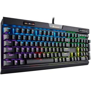Corsair K70 CORE RGB Mechanical Wired Gaming Keyboard – Pre-Lubed MLX Red Linear Switches, SOCD, ABS Double-Shot Keycaps, Sound Dampening, Media Control Dial, 1000Hz Polling, QWERTY NA – Black(Cherry Speed- Fast)