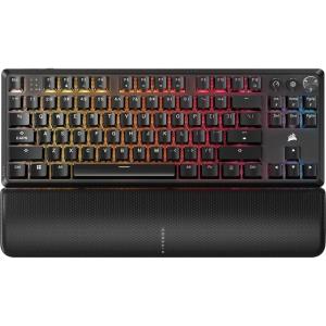 Corsair K70 CORE TKL Wireless RGB Tenkeyless Mechanical Gaming Keyboard – Pre-Lubed MLX Red v2 Linear Switches, SOCD, ABS Double-Shot Keycaps, Sound Dampening, 1000Hz Polling, QWERTY NA – Black(Wireless)