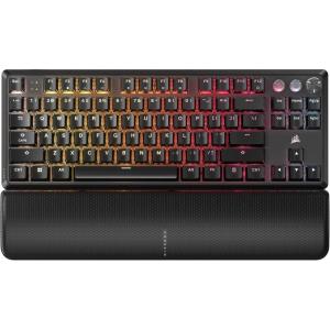 Corsair K70 PRO TKL RGB Tenkeyless Mechanical Wired Gaming Keyboard – Pre-Lubed Hall Effect MGX Hyperdrive Adjustable Switches, Simultaneous SOCD and Rapid Trigger, ABS Double-Shot, QWERTY NA – Black(TKL)
