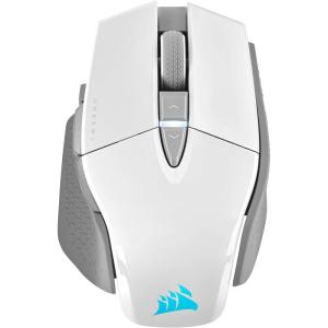 Corsair M65 RGB Ultra Wireless Tunable FPS Wireless Gaming Mouse – Sub-1ms Slipstream Wireless Technology, 26,000 DPI Optical Sensor, Up to 120 Hours of Battery Life, 8 Programmable Buttons – White(White)