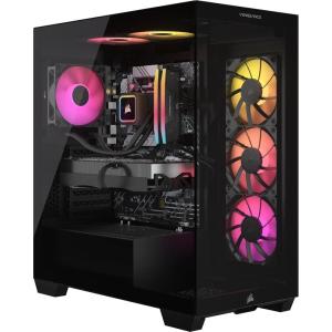 Corsair Vengeance a7500 Gaming PC – Liquid Cooled AMD Ryzen 5 9600X CPU – NVIDIA GeForce RTX 4060 Ti GPU – 32GB Vengeance RGB DDR5 Memory – 1TB M.2 SSD – Black(Black)