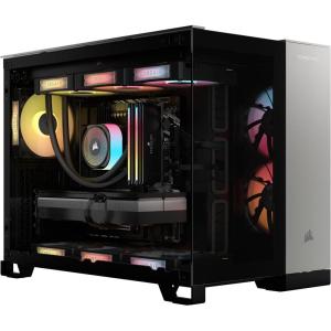 Corsair Vengeance i5200 Gaming PC – Liquid Cooled Intel® Core™ Ultra 9 285K CPU, NVIDIA® GeForce RTX™ 5090 GPU, 64GB Dominator Titanium RGB DDR5 Memory, 2+2TB M.2 SSD – Black/Silver