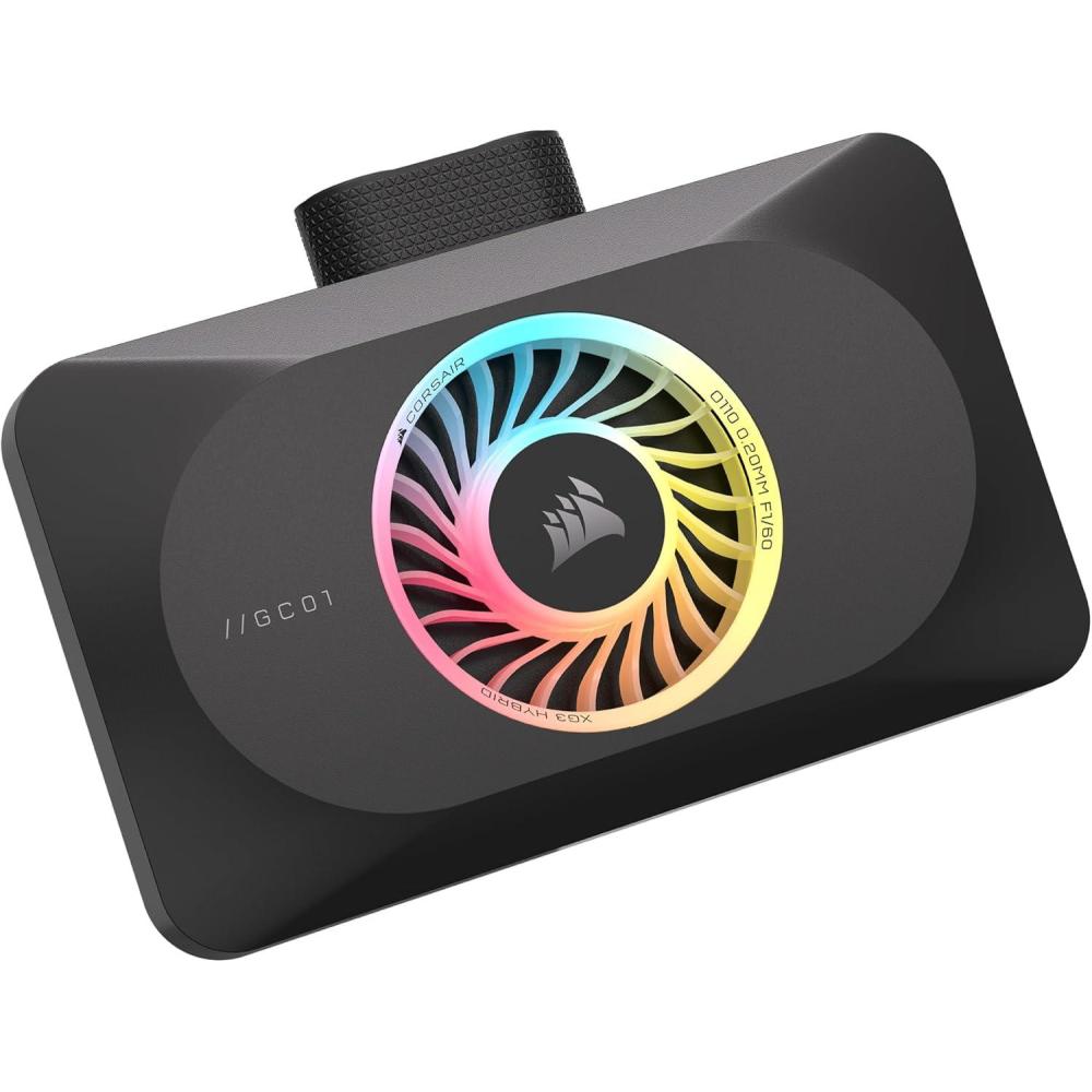 imageCORSAIR XG3 RGB Hybrid GPU Water Block  Hybrid Custom Cooling Compatible with 5080 5070 Ti ampamp 5070 GPUs 18 Addressable RGB LEDs iCUE Link Connectivity Builtin Temperature Sensor  Black