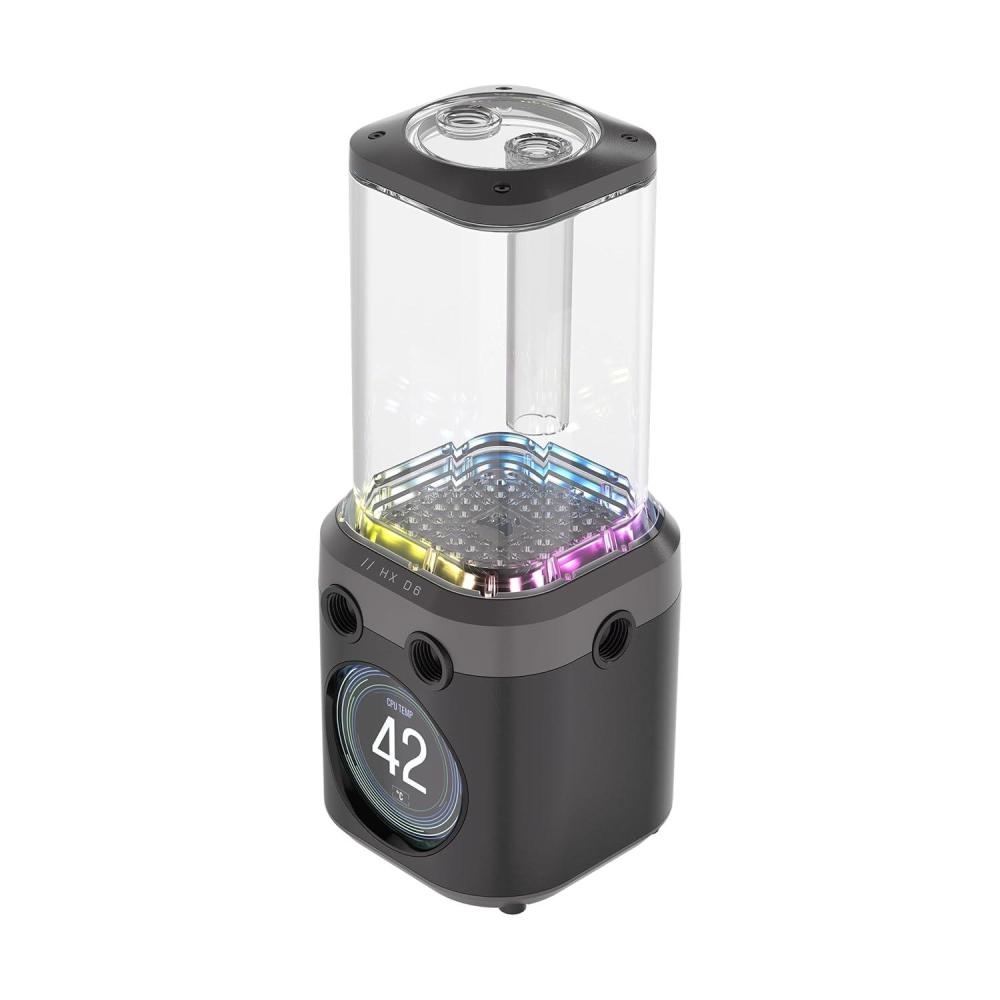 imageCORSAIR iCUE Link XD6 RGB Elite LCD PumpReservoir Unit  FlowDrive Max Pump 480x480 IPS LCD Screen Builtin Temperature Sensor 22 Addressable RGB LEDs 440ml Nylon Reservoir  Stealth GrayStealth Gray