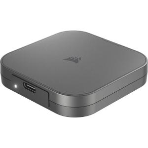 CORSAIR EX300U 2TB Portable External USB-C SSD – USB 3.2 Type-C Gen2 Connection, Plug and Play, MagSafe, Cable Included – Windows PC, macOS, iOS, iPadOS, Android – Gray(Gray (4TB))