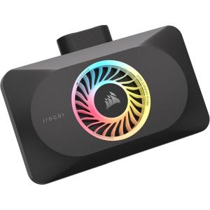 CORSAIR XG3 RGB Hybrid GPU Water Block – Hybrid Custom Cooling, Compatible with 5080, 5070 Ti, & 5070 GPUs, 18 Addressable RGB LEDs, iCUE Link Connectivity, Built-in Temperature Sensor – Black