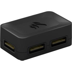 CORSAIR iCUE Link 4-Way Signal Splitter – for Custom Cooling Setups – Magnetic Attachment – Requires iCUE Link System Hub (Sold Separately) – Black