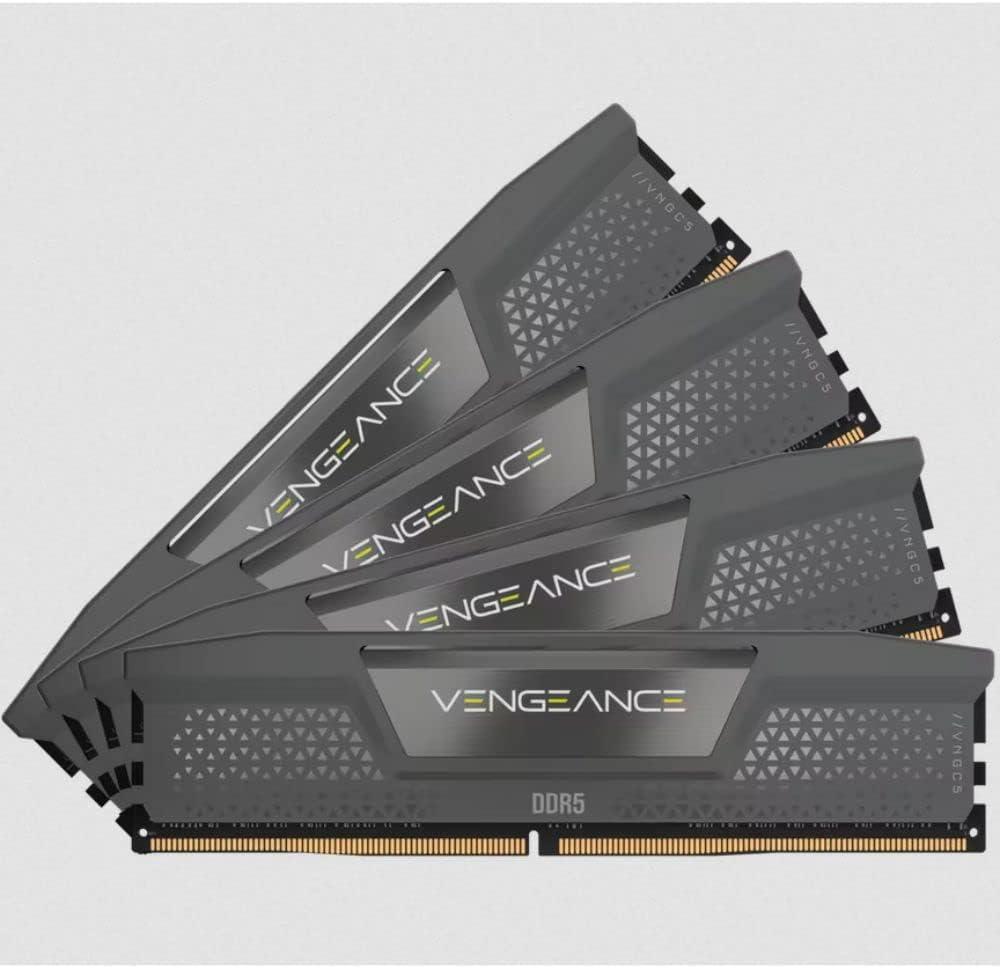 imageCORSAIR Vengeance DDR5 RAM 16GB 1x16GB 5600MHz CL40404077 125V AMD Expo Intel XMP 30 Desktop Computer Memory  Gray CMK16GX5M1B5600Z4064GB 4 x 16GB