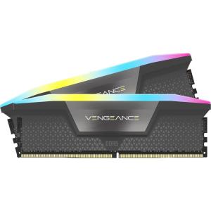 CORSAIR Vengeance RGB DDR5 RAM 32GB (2x16GB) 6400MHz CL36-48-48-104 1.35V AMD Expo Intel XMP 3.0 Desktop Computer Memory – Gray (CMH32GX5M2B6400Z36)