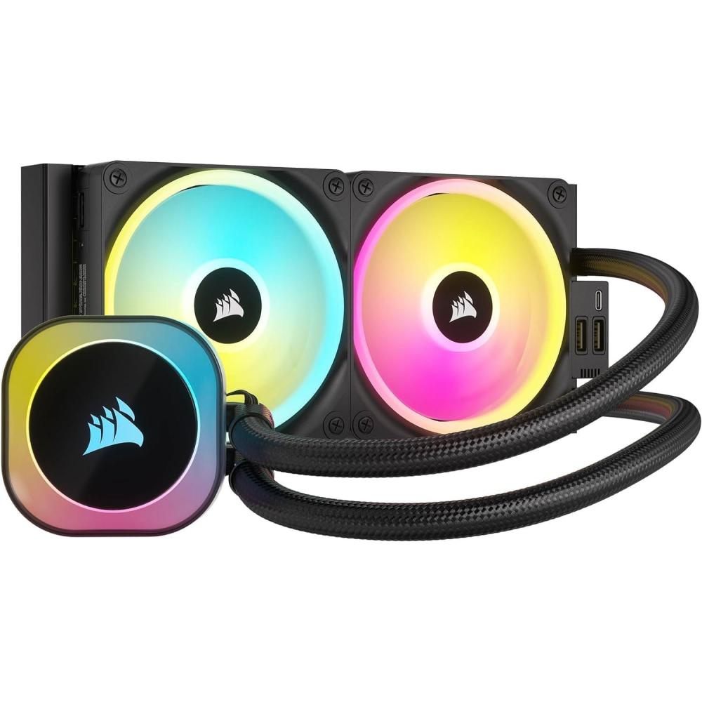 imageCORSAIR iCUE Link H170i RGB Liquid CPU Cooler  420mm AIO  QX140 RGB Fans  Fits Intel LGA 1700 AMD AM5  iCUE Link System Hub Included  BlackBlack