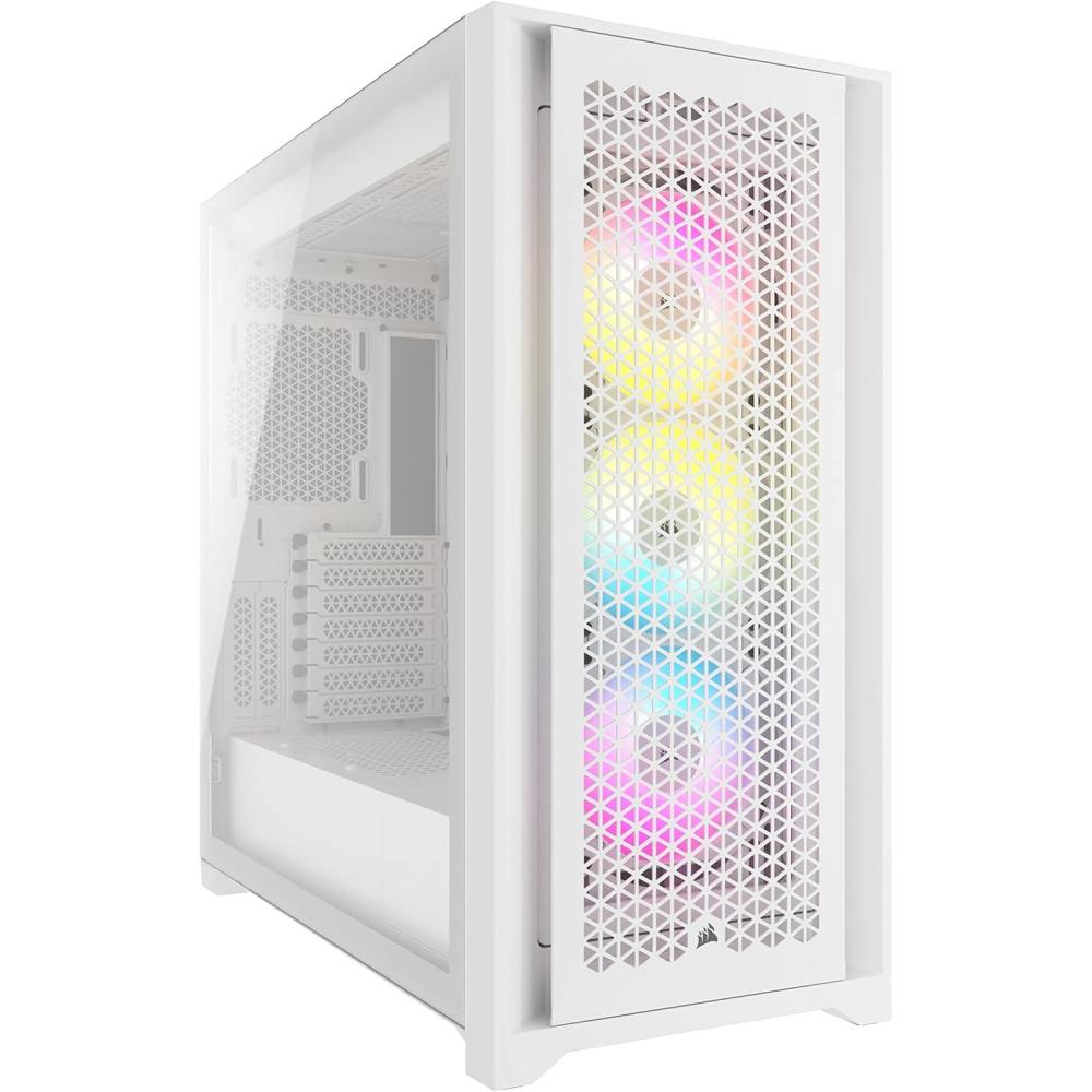 imageCorsair 5000D Airflow MidTower Case  3 RGB Fans  Lighting Controller  HighAirflow Design  RapidRoute Cable Management  True WhiteWhite
