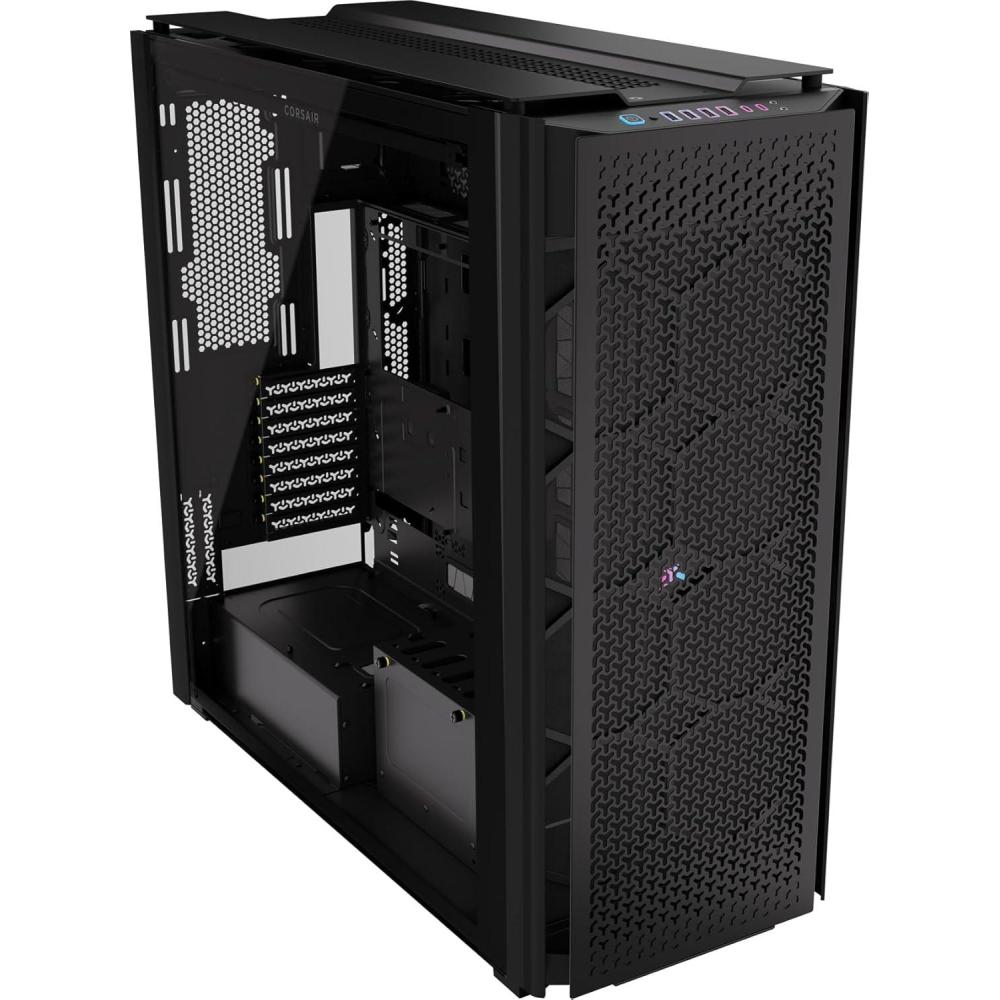 imageCorsair 9000D RGB Airflow Super FullTower PC Case  Fits up to 18x 120mm 7X 140mm or 4X 200mm Fans  InfiniRail Fan Mounting  iCUE Link System Hub Included  No Fans Included  BlackBlack