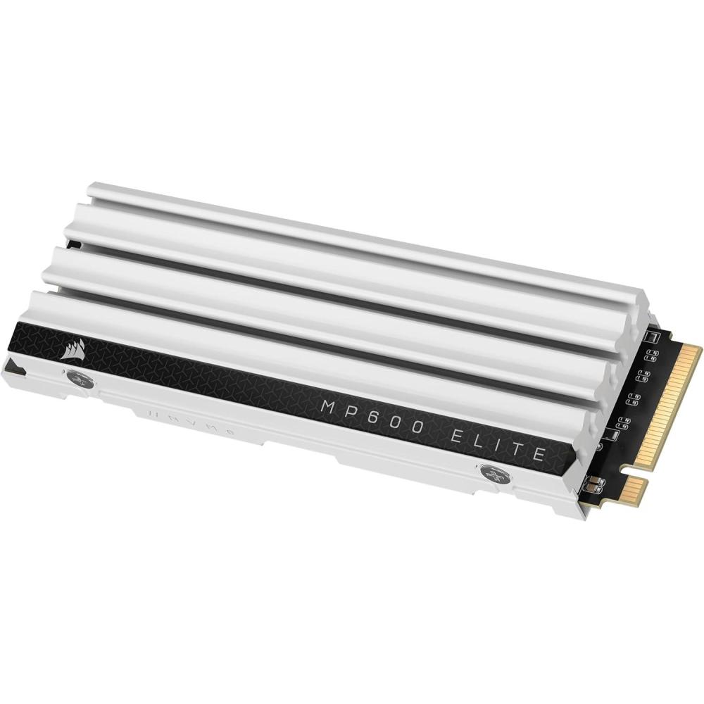 imageCorsair MP600 Elite 4TB M2 PCIe Gen4 x4 NVMe SSD for PS5  Included Heatsink  M2 2280  Up to 7000MBsec Sequential Read  HighDensity 3D TLC NAND  White1TB
