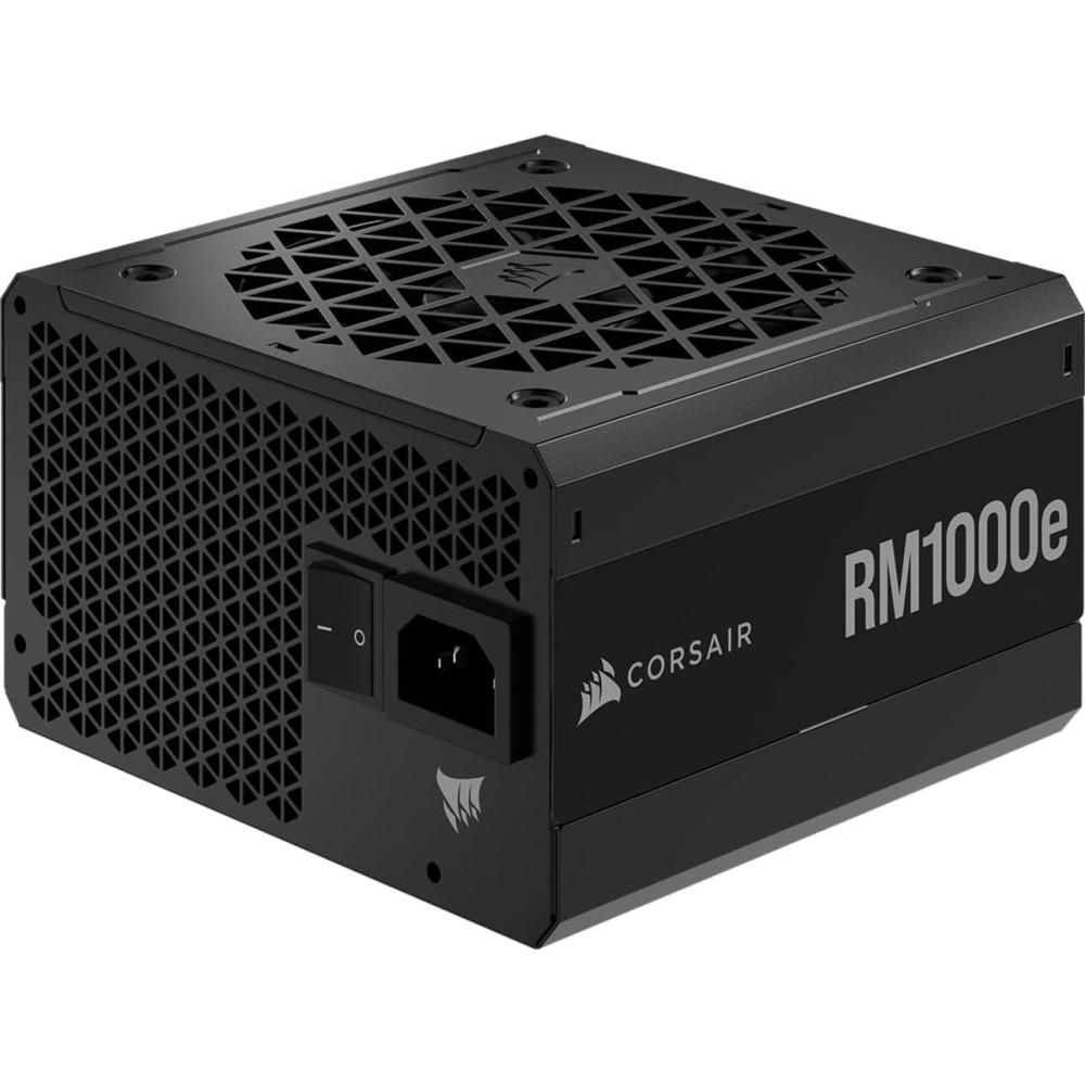 imageCorsair RM1000e Fully Modular LowNoise ATX Power Supply Dual EPS12V Connectors LowNoise 105CRated Capacitors 80 Plus GoldCertified Efficiency Modern Standby Support BlackBlack