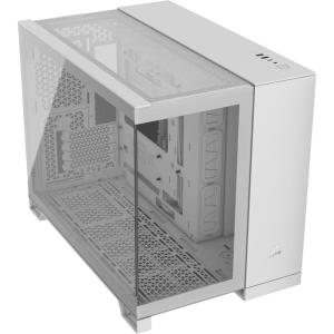 CORSAIR 2500X Tempered Glass mATX PC Case – No Fans Included – Dual-Chamber Design – Wide Cooling Flexibility – Reverse Connection Motherboard Compatible – White(White)