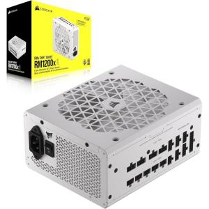 CORSAIR RM1200x Shift Fully Modular ATX Power Supply – 80 Plus Gold – ATX 3.0 – PCIe 5.0 – Zero RPM – Modular Side Interface – White(1200W)