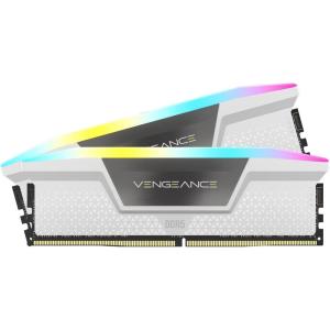 CORSAIR VENGEANCE RGB DDR5 RAM 64GB (2x32GB) 6400MHz CL32-40-40-84 1.40V Intel XMP Desktop Computer Memory – Black (CMH64GX5M2B6400C32)(White)